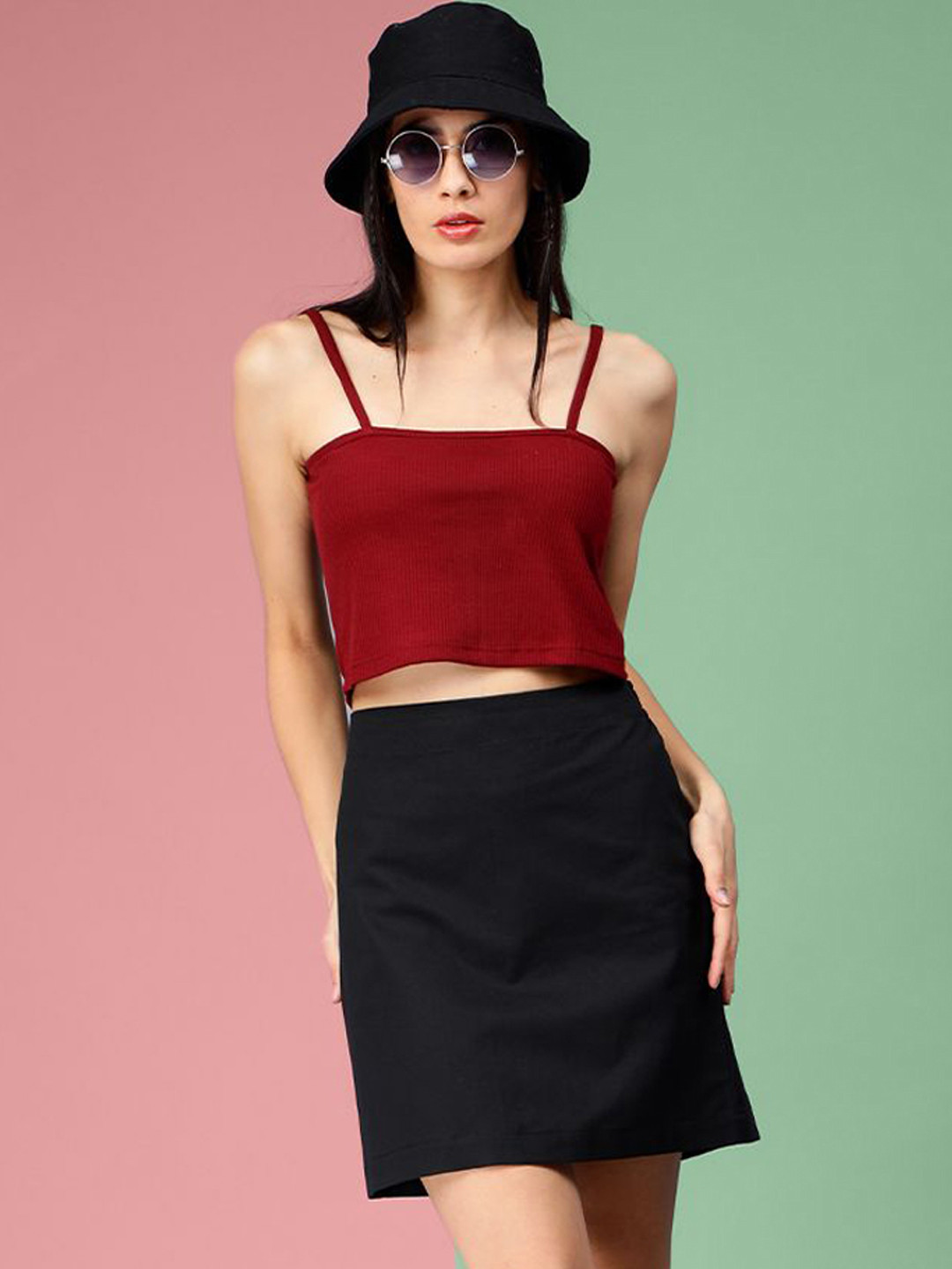 Mad Over Print Pure Cotton A-Line Above Knee Skirt