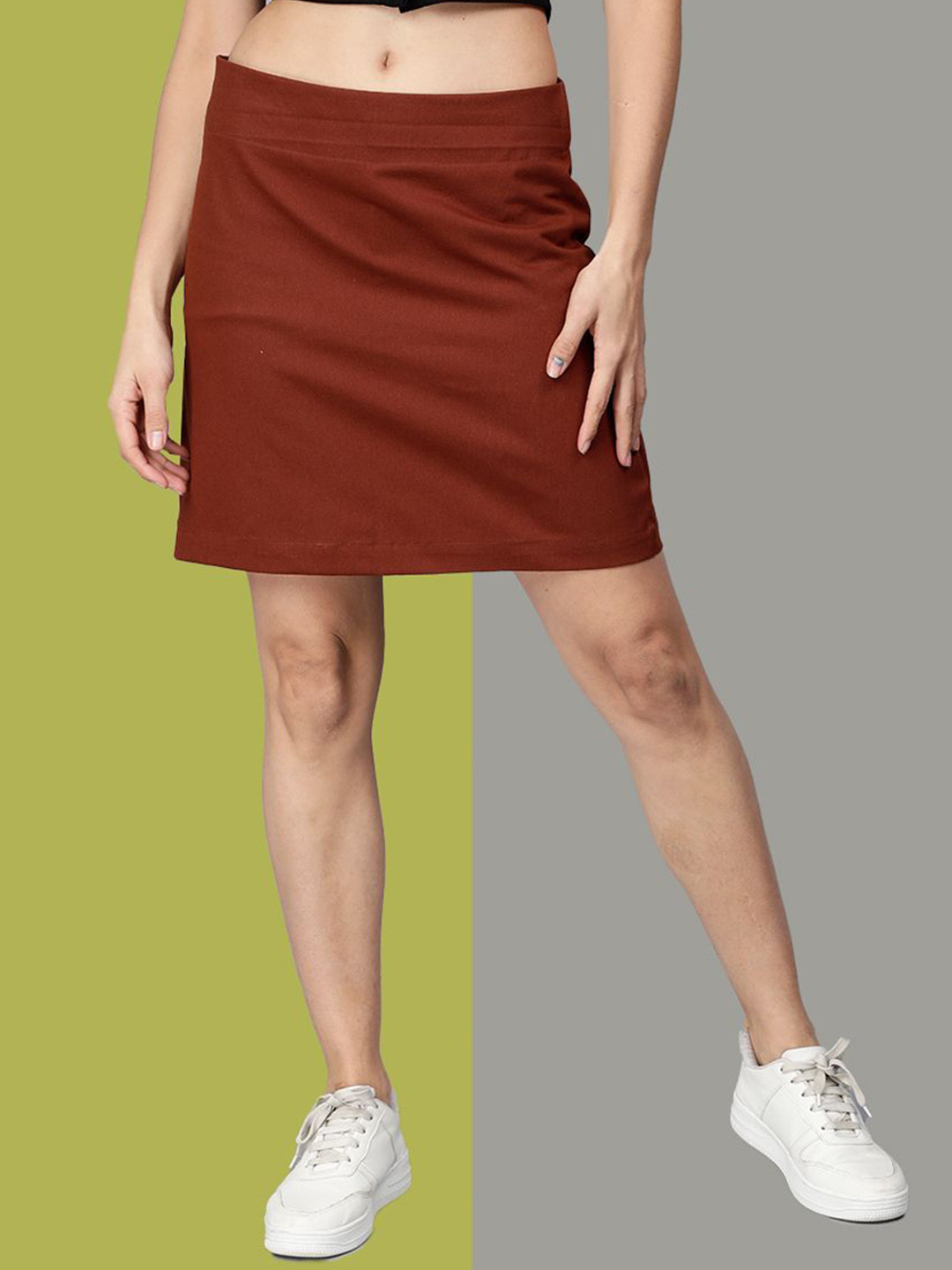 Mad Over Print Pure Cotton A-Line Mini Skirt