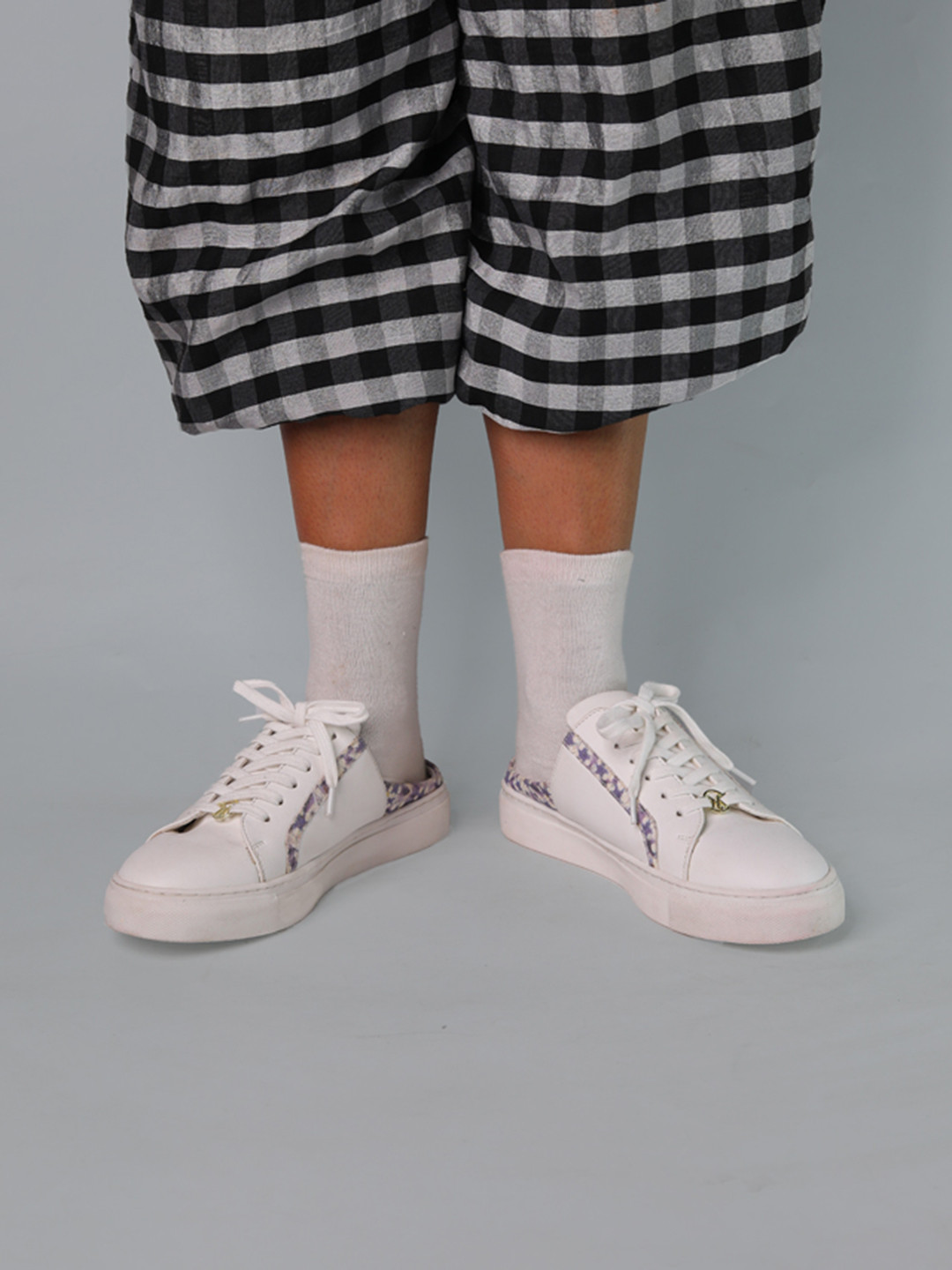 Monrow Women Printed Mule Sneakers