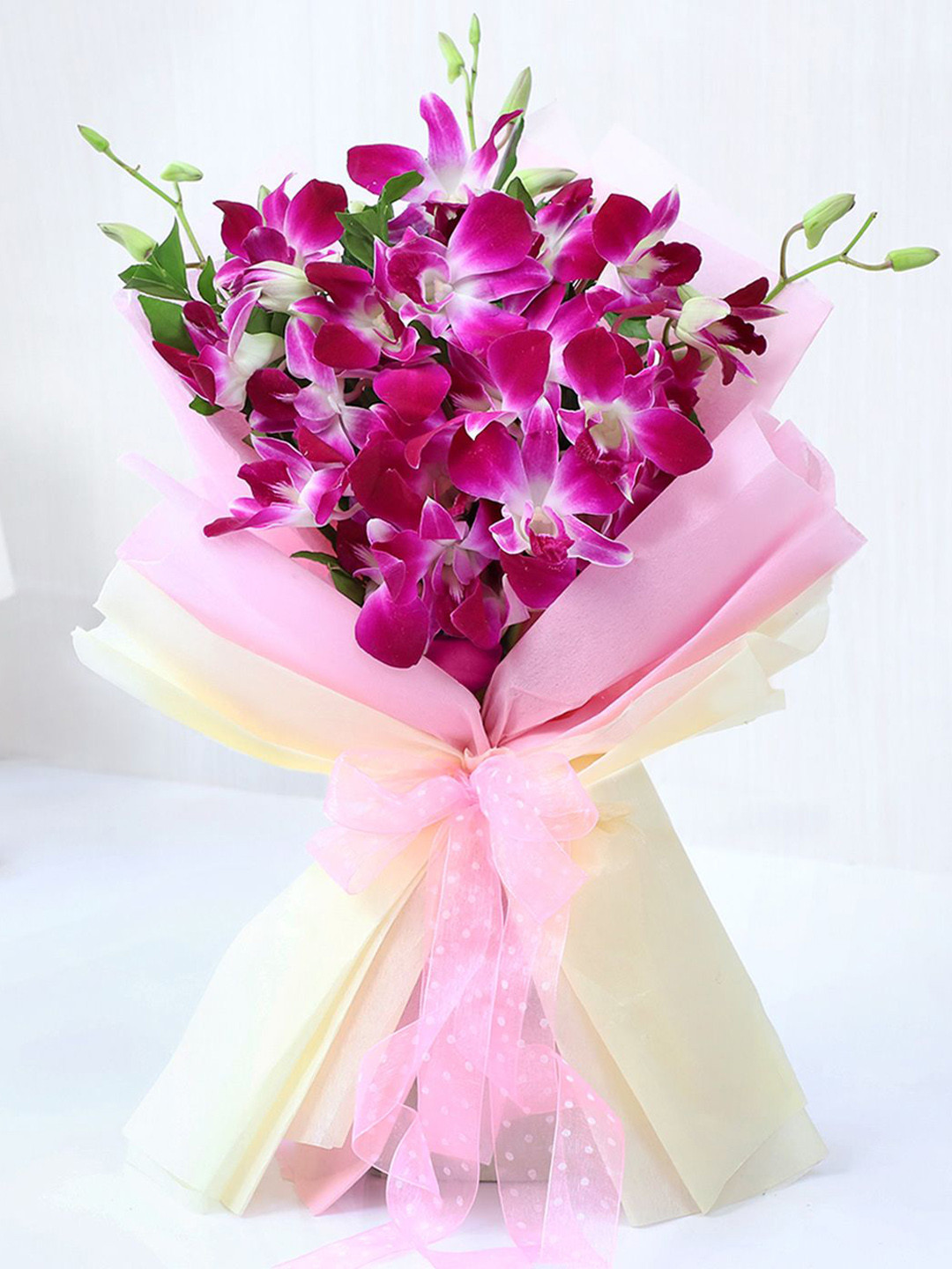 IGP 5-Purple Orchids Live Fresh Flowers Bouquets
