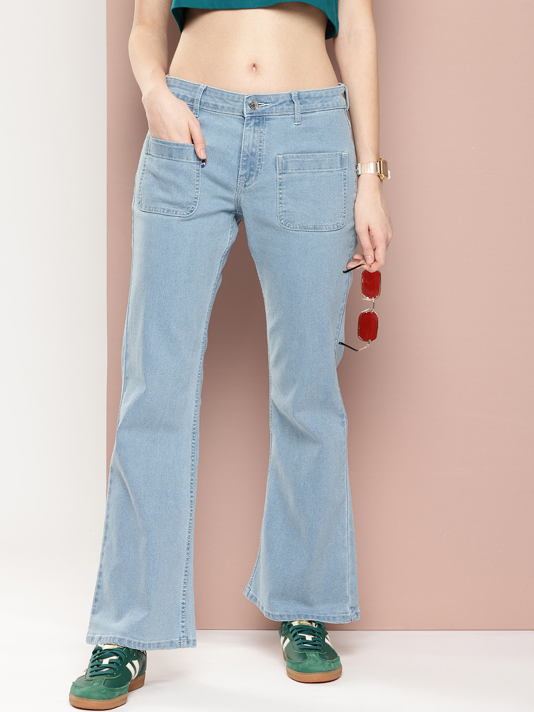 Harvard Women Wide Slim Flared Base Fit Stretchable Jeans