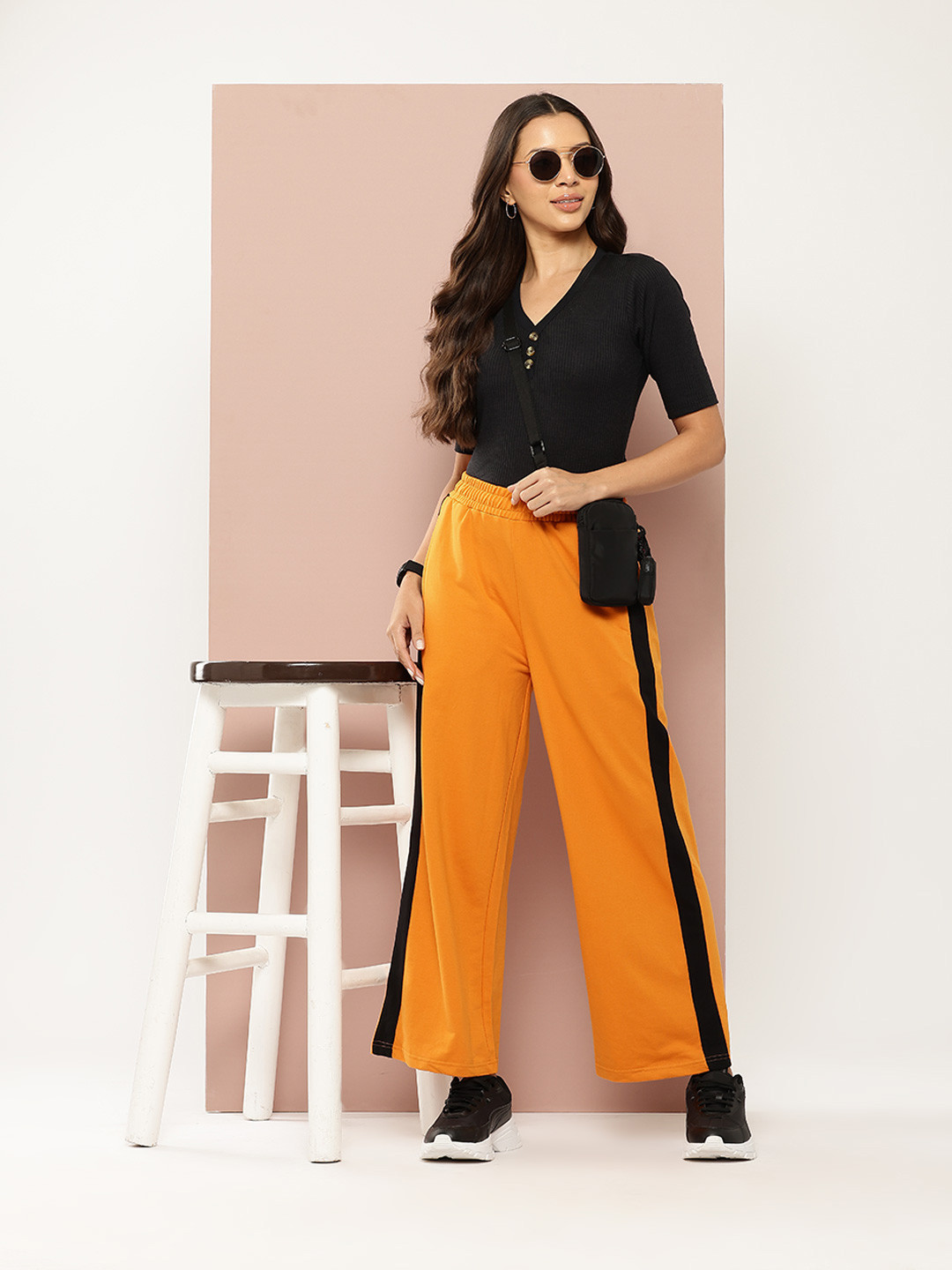 Harvard Women Side Stripe Flared Track Pants