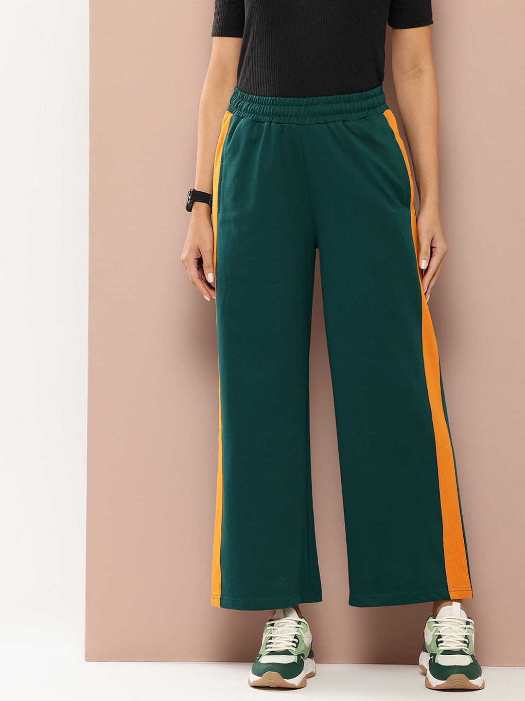 Harvard Women Side Stripe Flared Track Pants