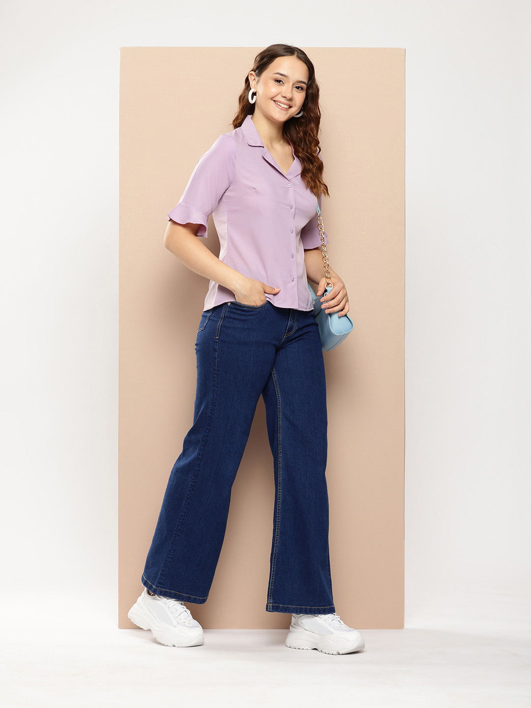 encore by INVICTUS Bell Sleeves Casual Shirt