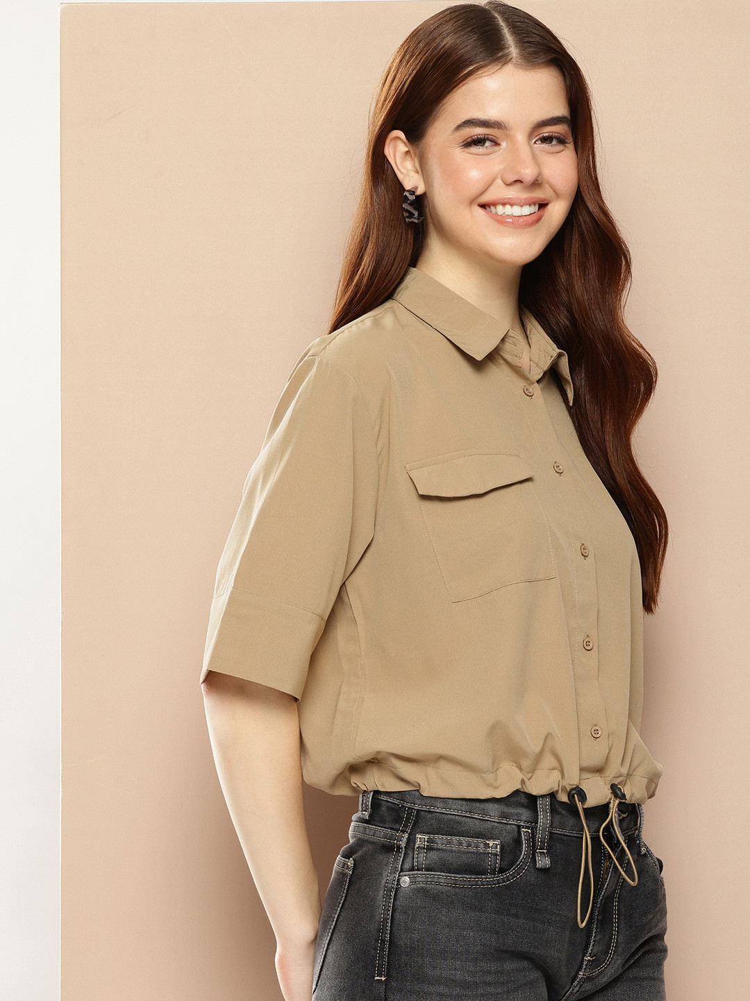 encore by INVICTUS Boxy Shirt Style Top