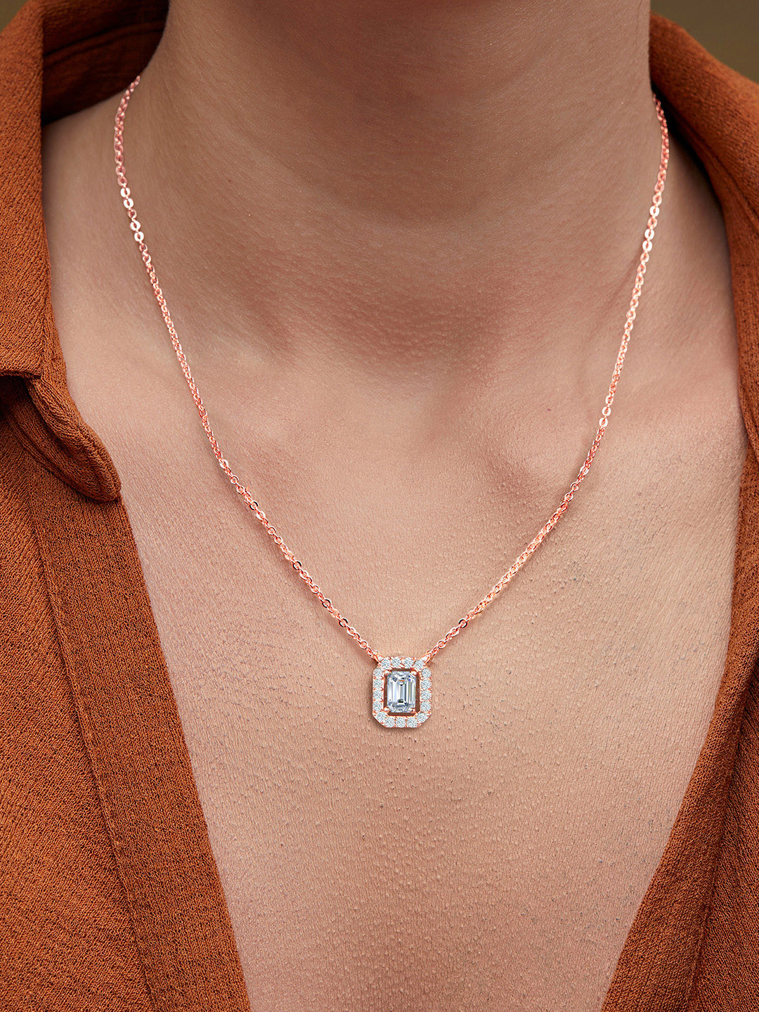 MINUTIAE Brass Rose Gold-Plated Necklace