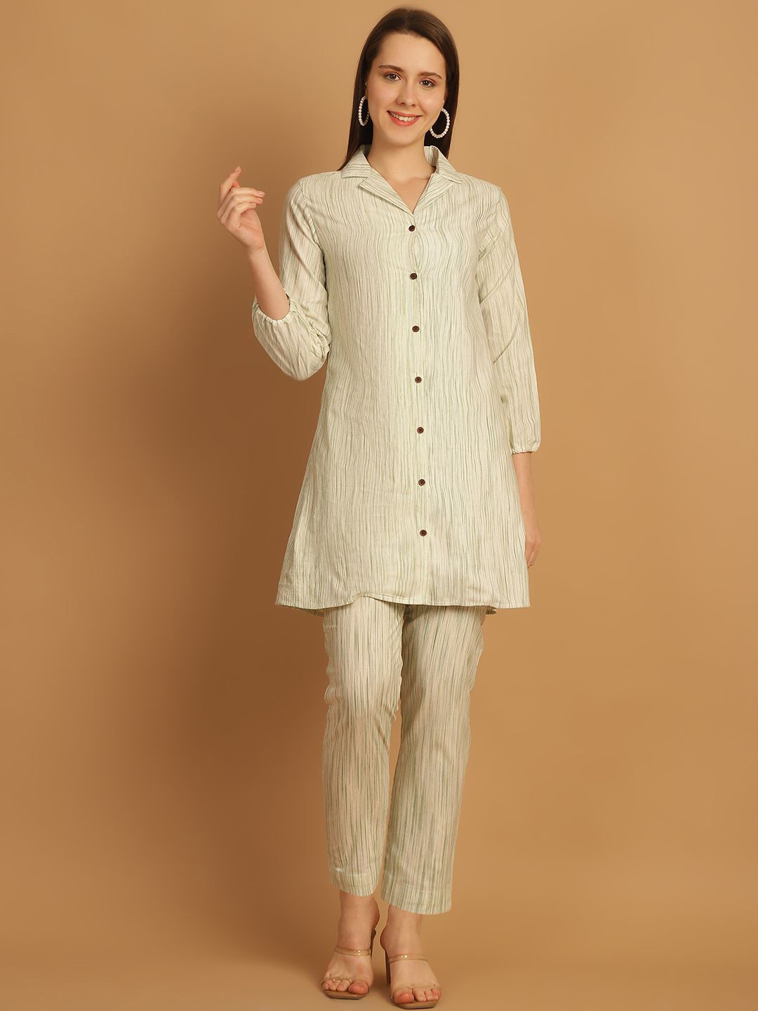 Enchanted Drapes Printed Pure Cotton Top with Trousers