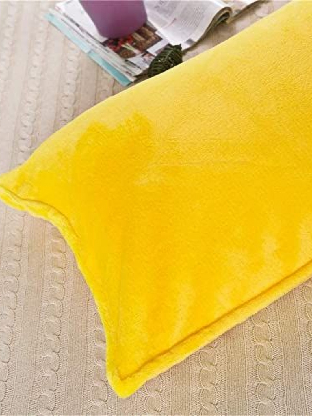 Cottonfry Yellow Rectangle Body Pillow Covers