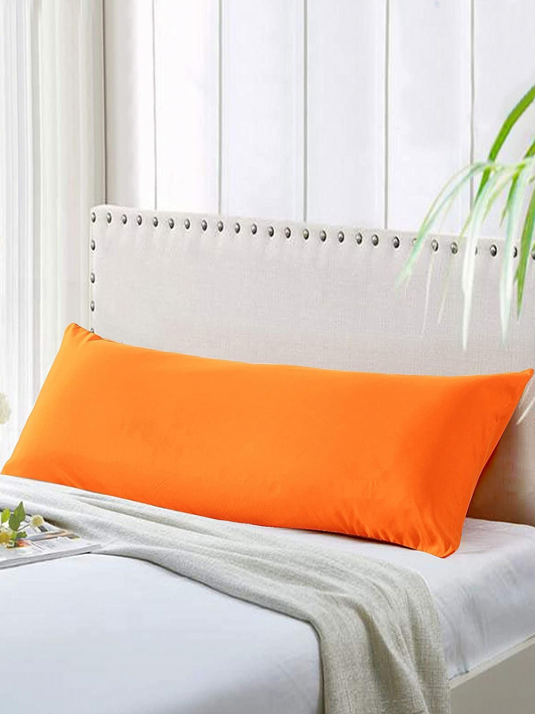 Cottonfry Orange Rectangle Body Pillow Covers