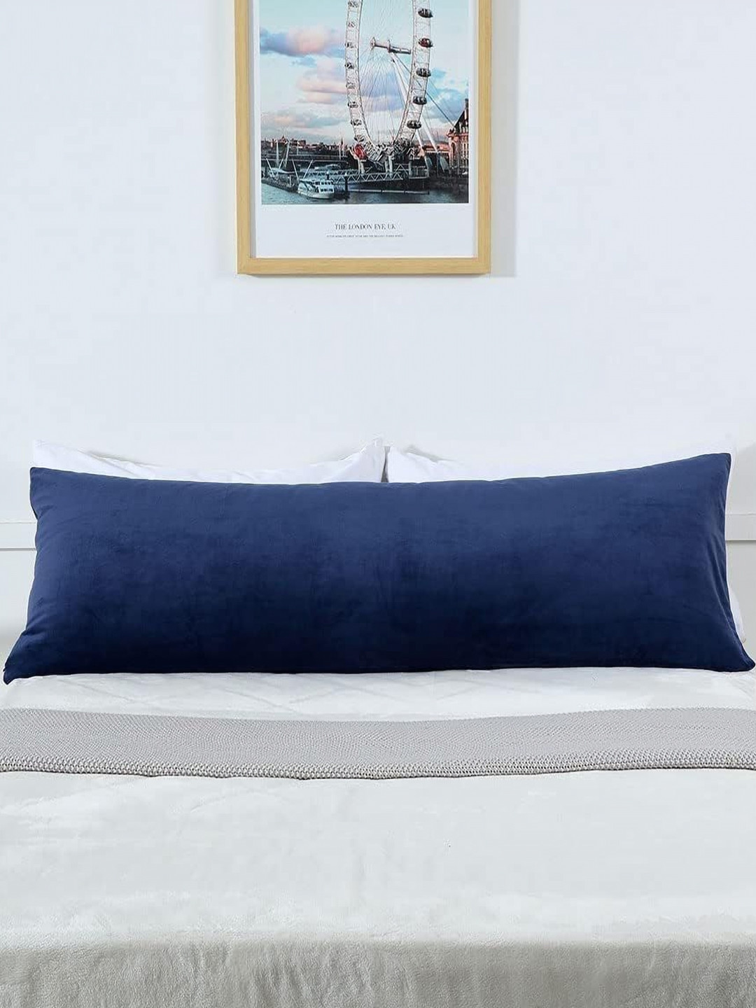 Cottonfry Blue Velvet Rectangle Pillow Cover