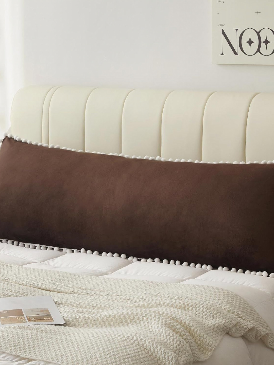 Cottonfry Coffee Brown Velvet Rectangle Pillow Cover