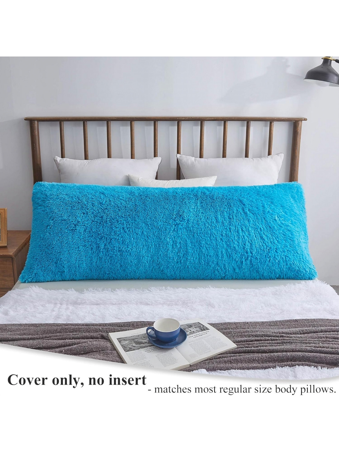 Cottonfry Blue Rectangle Body Pillow Covers