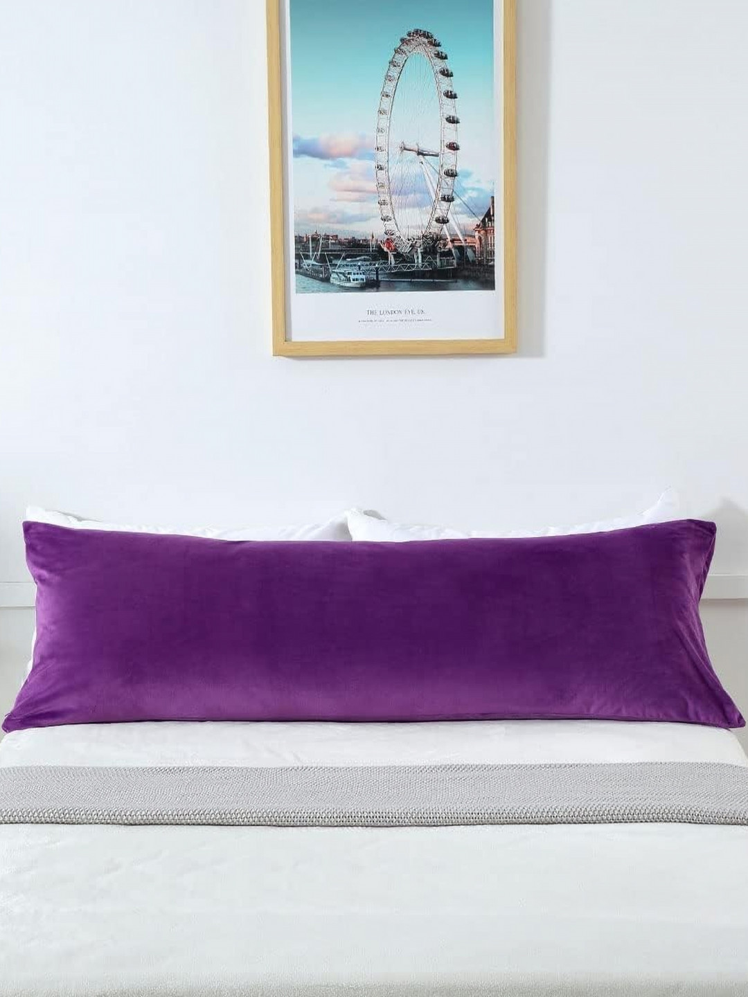 Cottonfry Purple Velvet Rectangle Pillow Cover