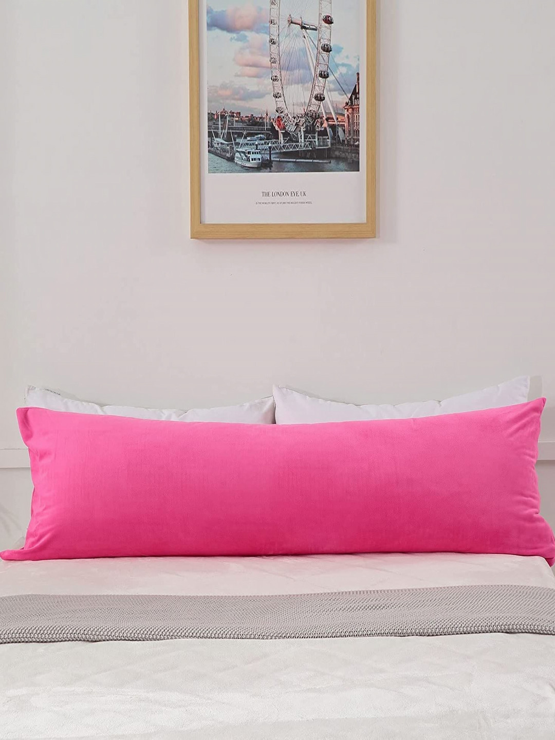 Cottonfry Pink Velvet Ultra Soft Rectangle Pillow Cover
