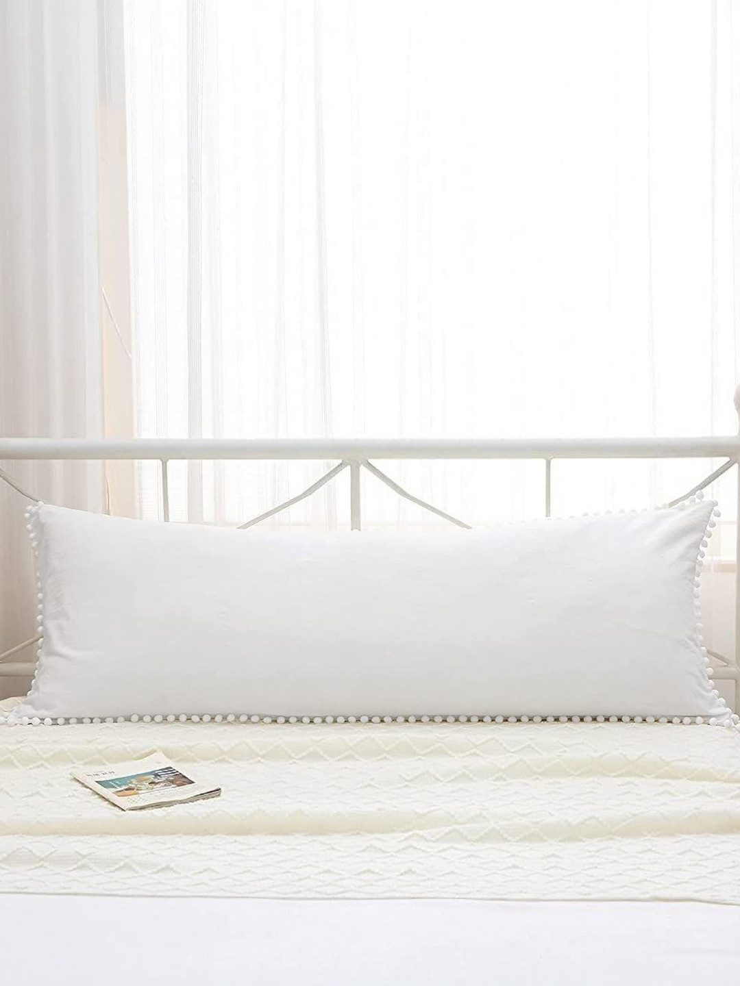 Cottonfry White Velvet Rectangle Pillow Cover