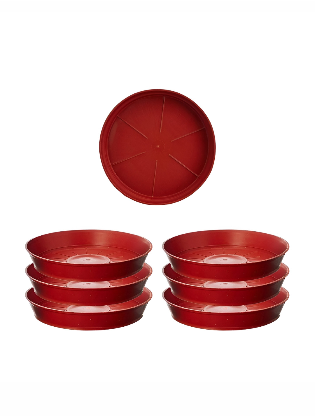 Cinagro Red 6 Pieces Plant Saucer