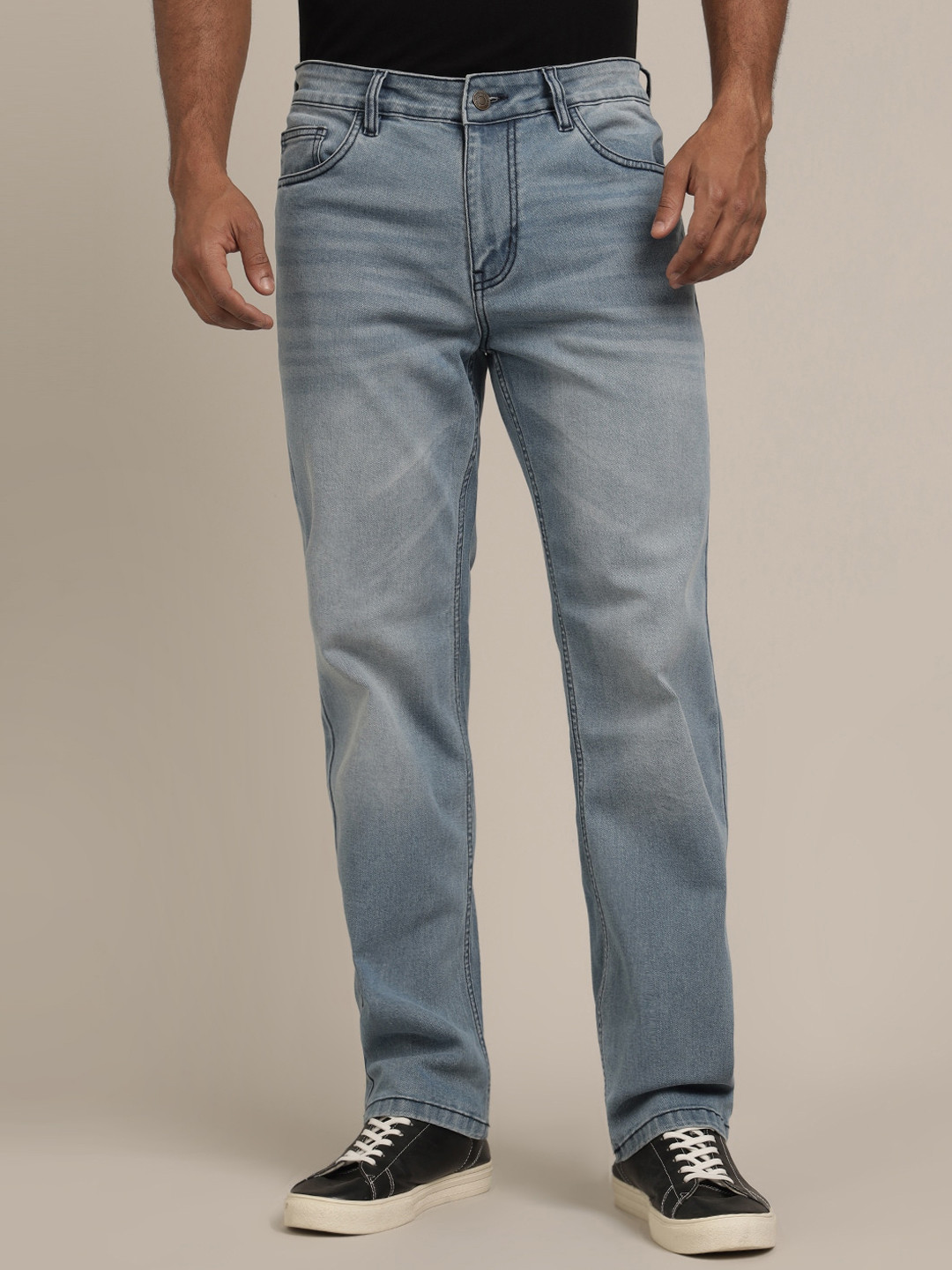 The Roadster Lifestyle Co. Blue Thread Boutique Men Mid Rise Stretchable Denim Jeans