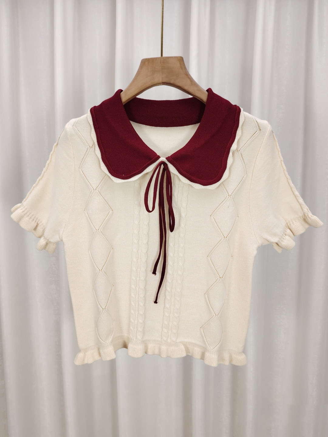 StyleCast Self Design Peter Pan Collar Top