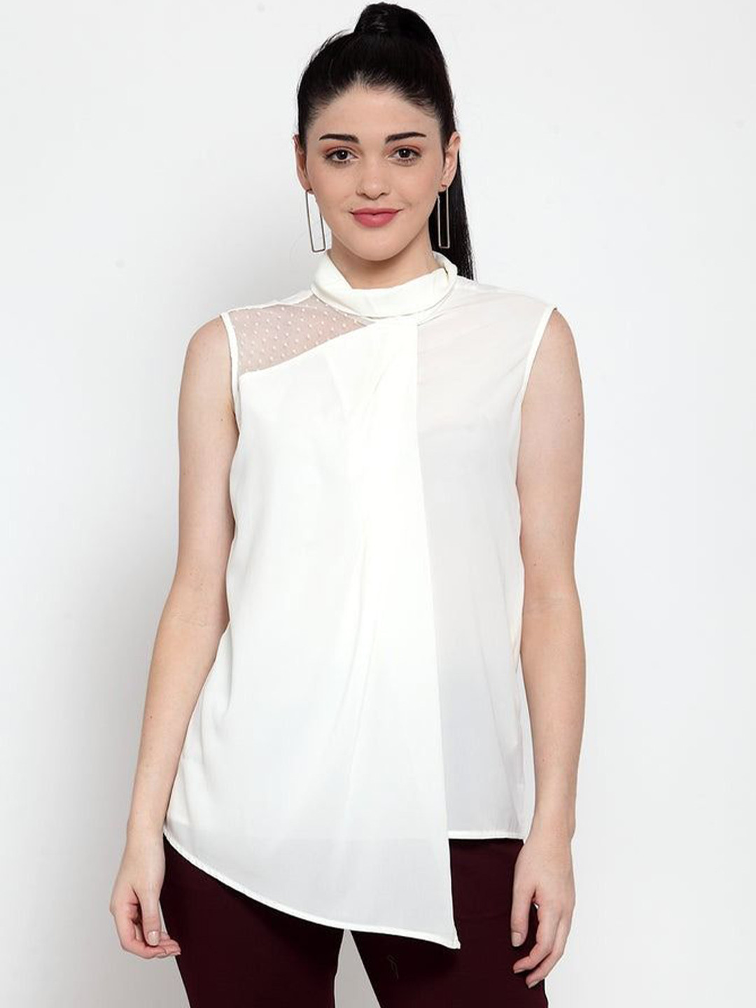 Global Republic Turtle Neck Sleeveless Regular Top