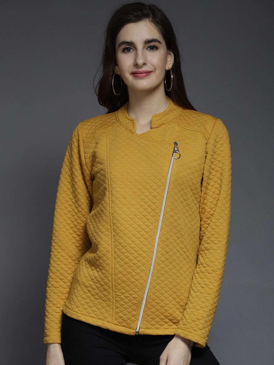 TANDUL Lightweight Velvet Quilted Jacket