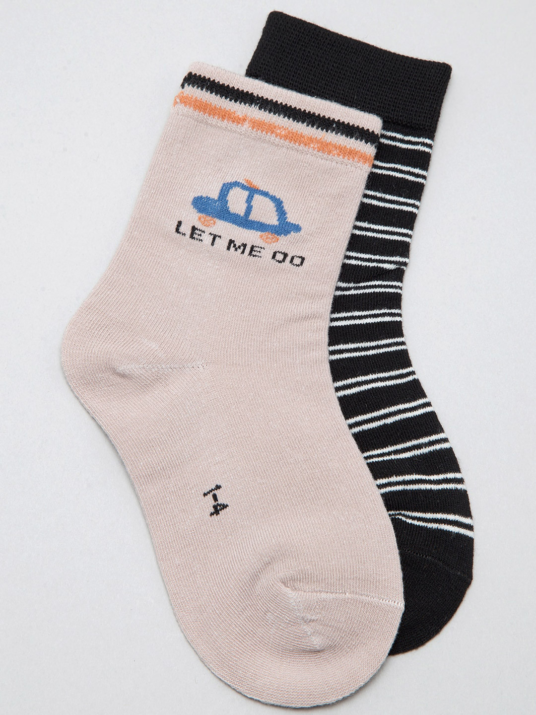 J Style Kids Pack of 2 Patterned Above Ankle Length Socks