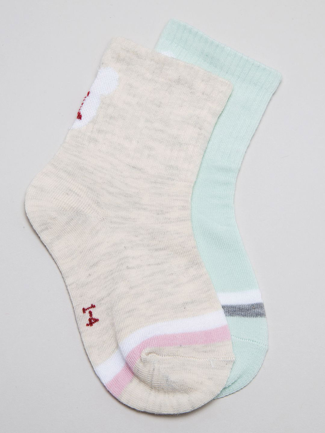 J Style Kids Pack of 2 Patterned Ankle Length Socks