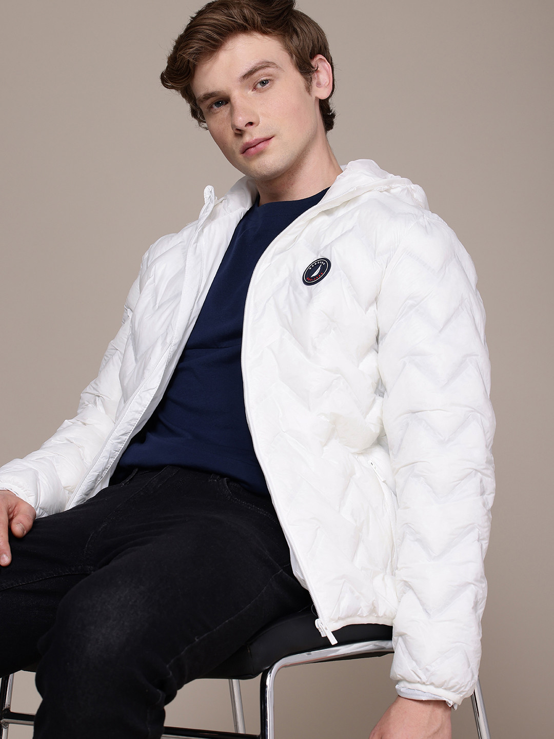 Nautica Hooded Padded Quilted Jacket