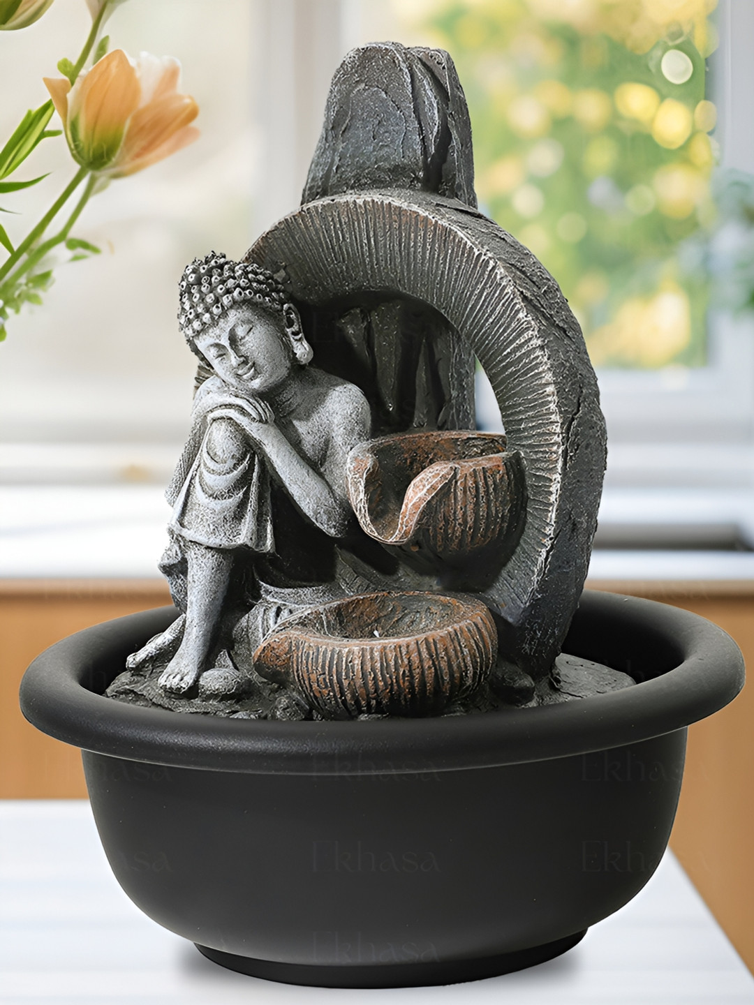 Ekhasa Grey Water Fountain With Led Light