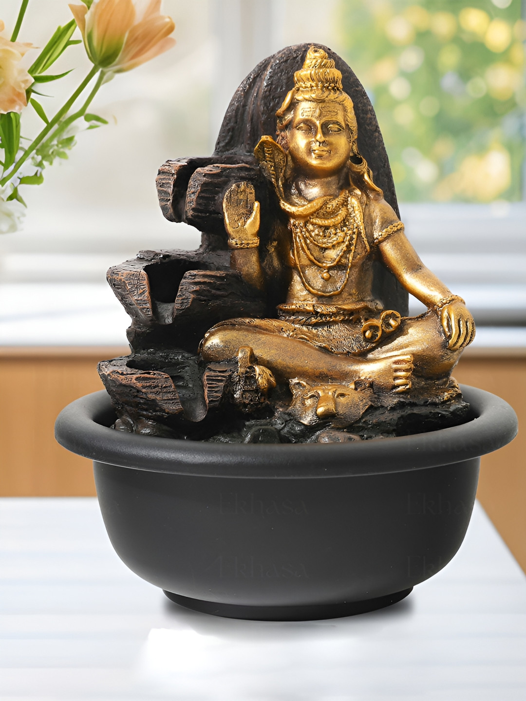 Ekhasa Grey Water Fountain With Led Light