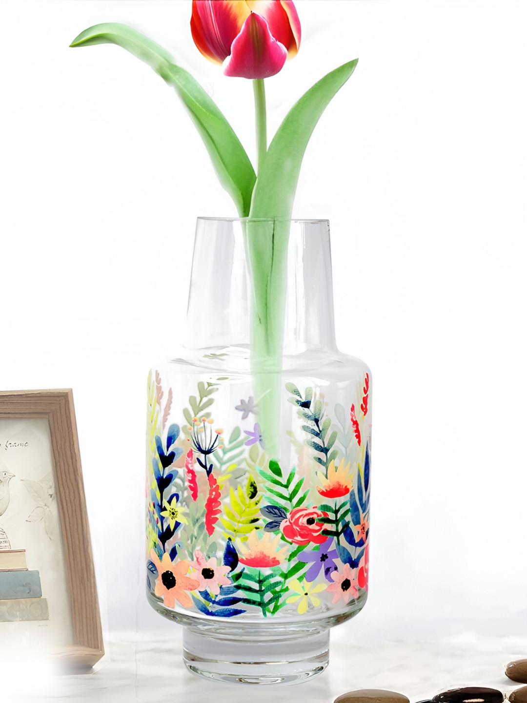 Nostrae by Ekhasa Transparent Printed Thickened Crystal Glass Vase