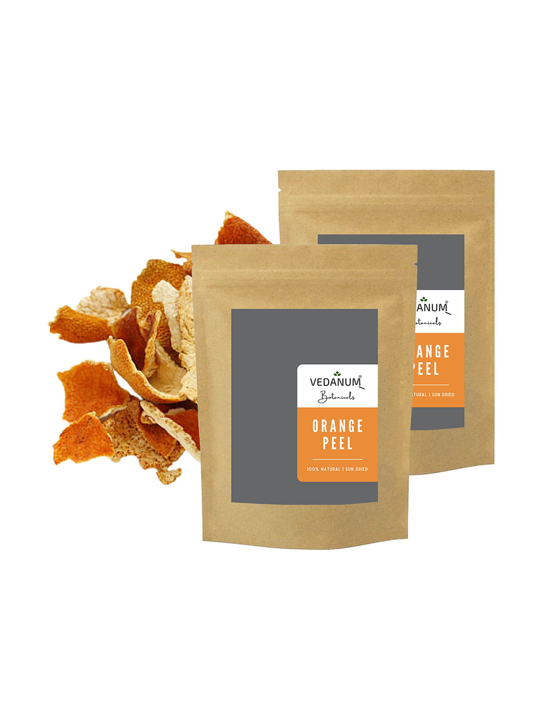 VEDANUM Set Of 2 Natural Sun-Dried Orange Peel