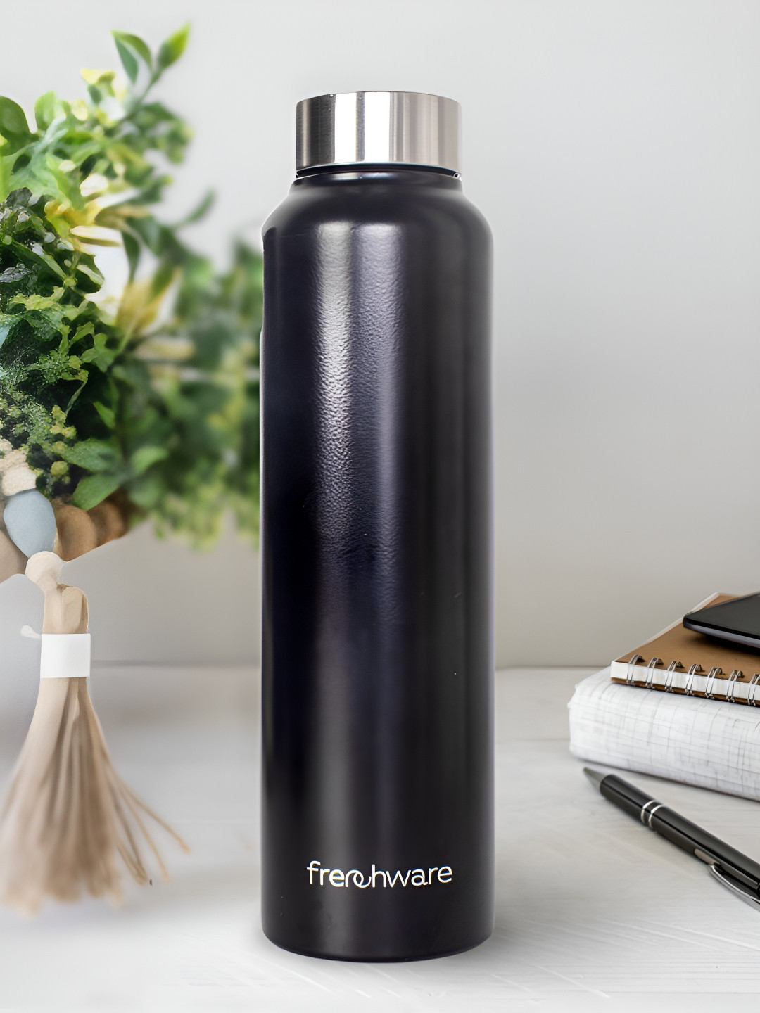 Frenchware Black Single Stainless Steel Water Bottle 1L