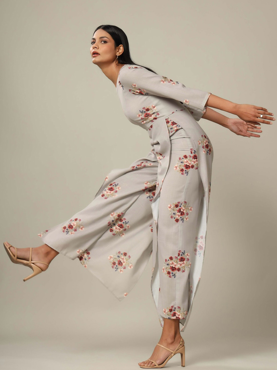 Pasha Printed Layered Basic Jumpsuit