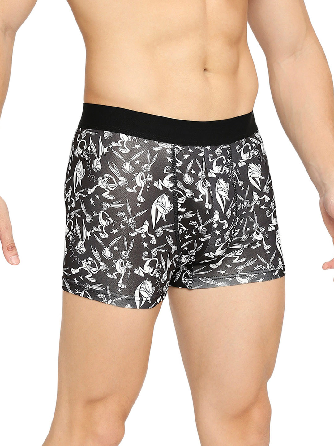 BZ INNERWEAR Men Looney Tunes Printed Short Trunk WB-LT-SMBX-07-S-Black
