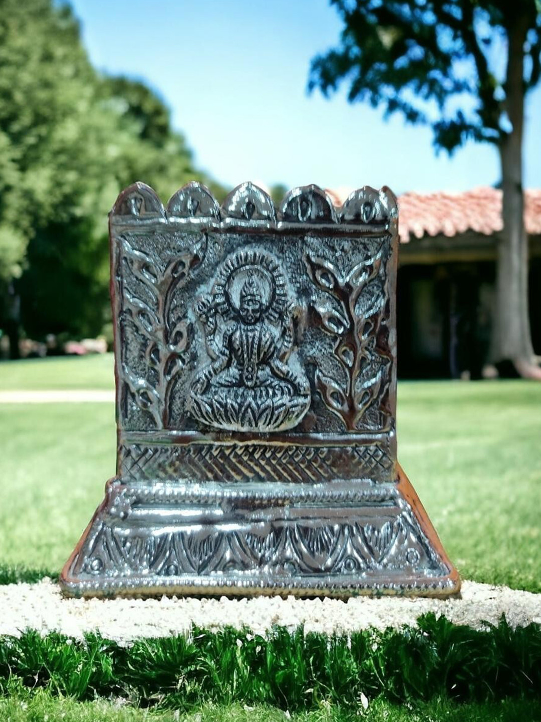 Sigaram Silver Toned Square Tulasi Pot