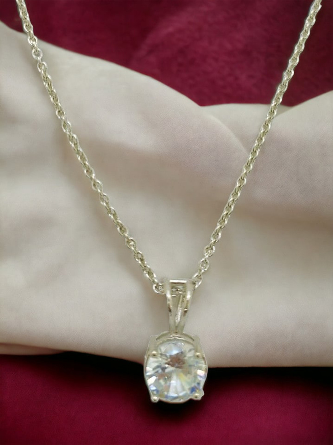FEMMIBELLA Silver Plated Pendants with Chains