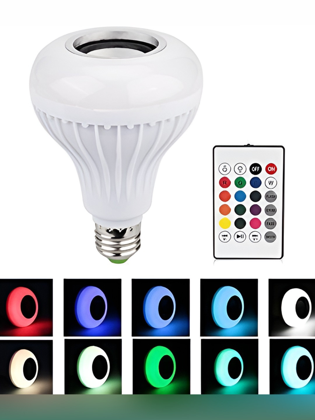 SPARK WORLD White Remote Controller Light Changing Smart Bulb