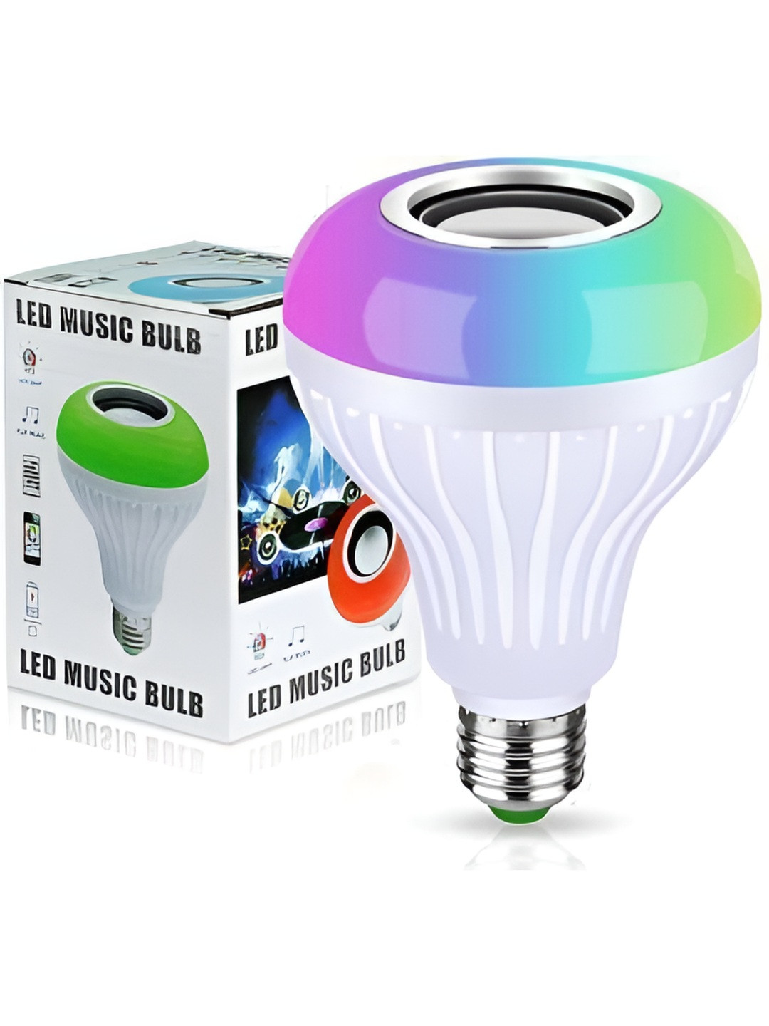 SPARK WORLD White Bluetooth Speaker LED Smart Bulb