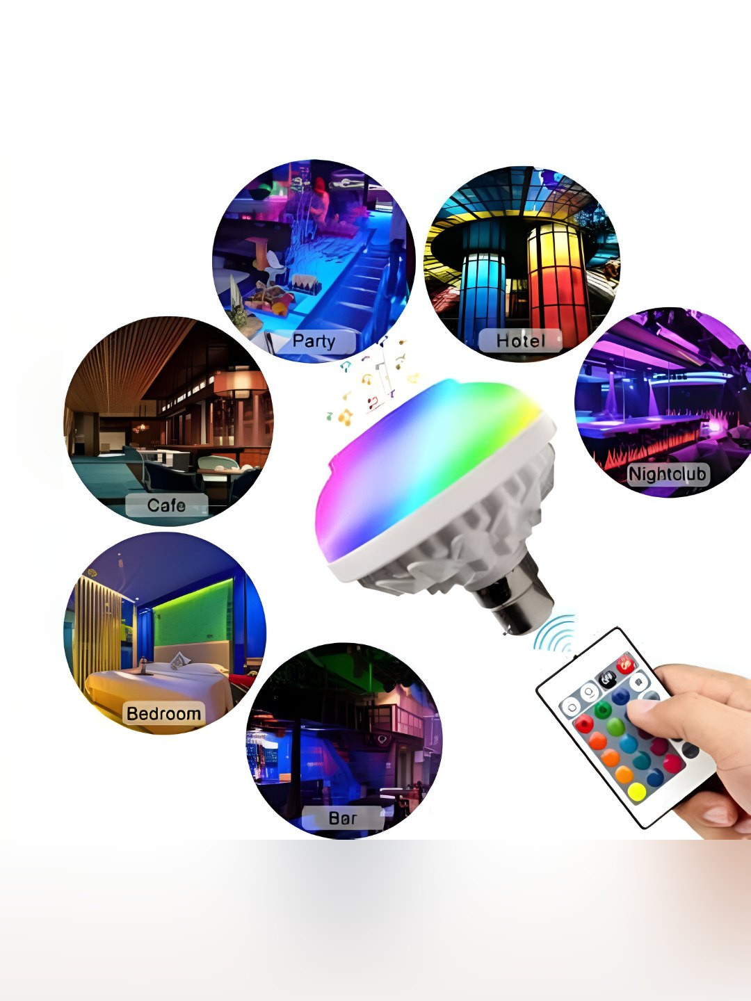 SPARK WORLD White Music Bulb With Bluetooth 1003 LED Smart Light