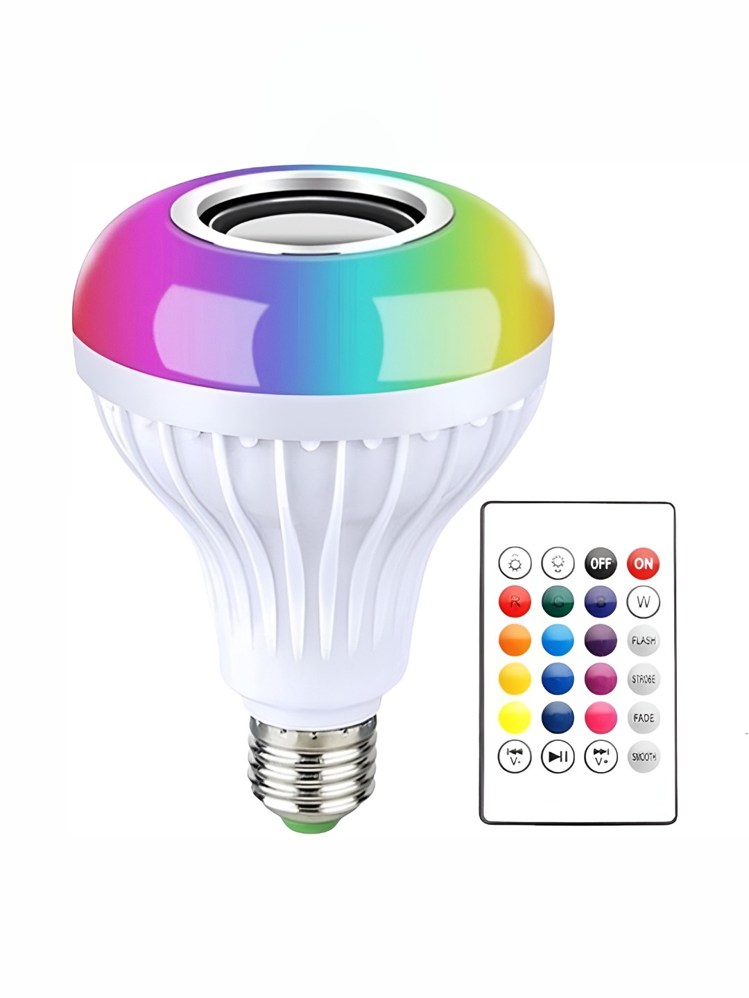 SPARK WORLD White LED Bluetooth Speaker Music Smart Bulb