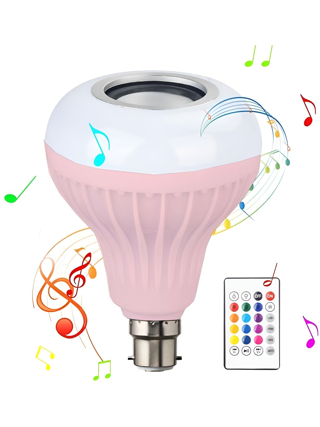 SPARK WORLD White & Pink Wireless Remote Controller LED Bulb