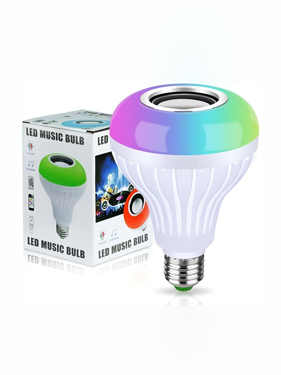 SPARK WORLD White LED With Bluetooth Speaker Remote Control Smart Bulb