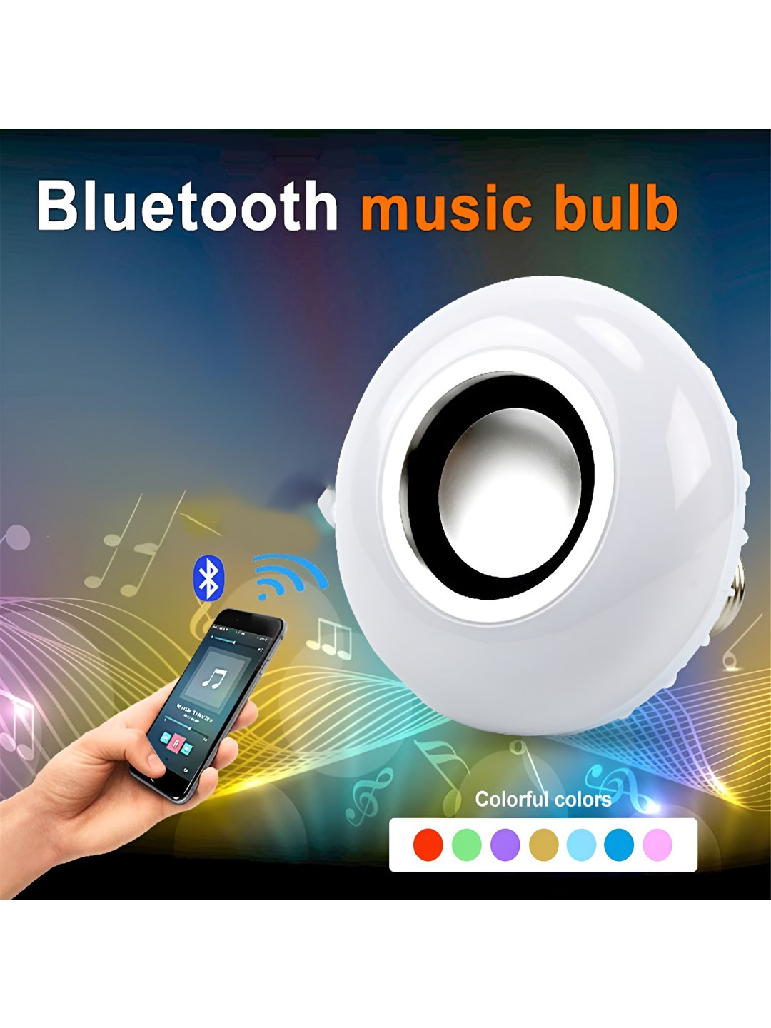 SPARK WORLD Wireless Music Playing With Remote Control LED Smart Light