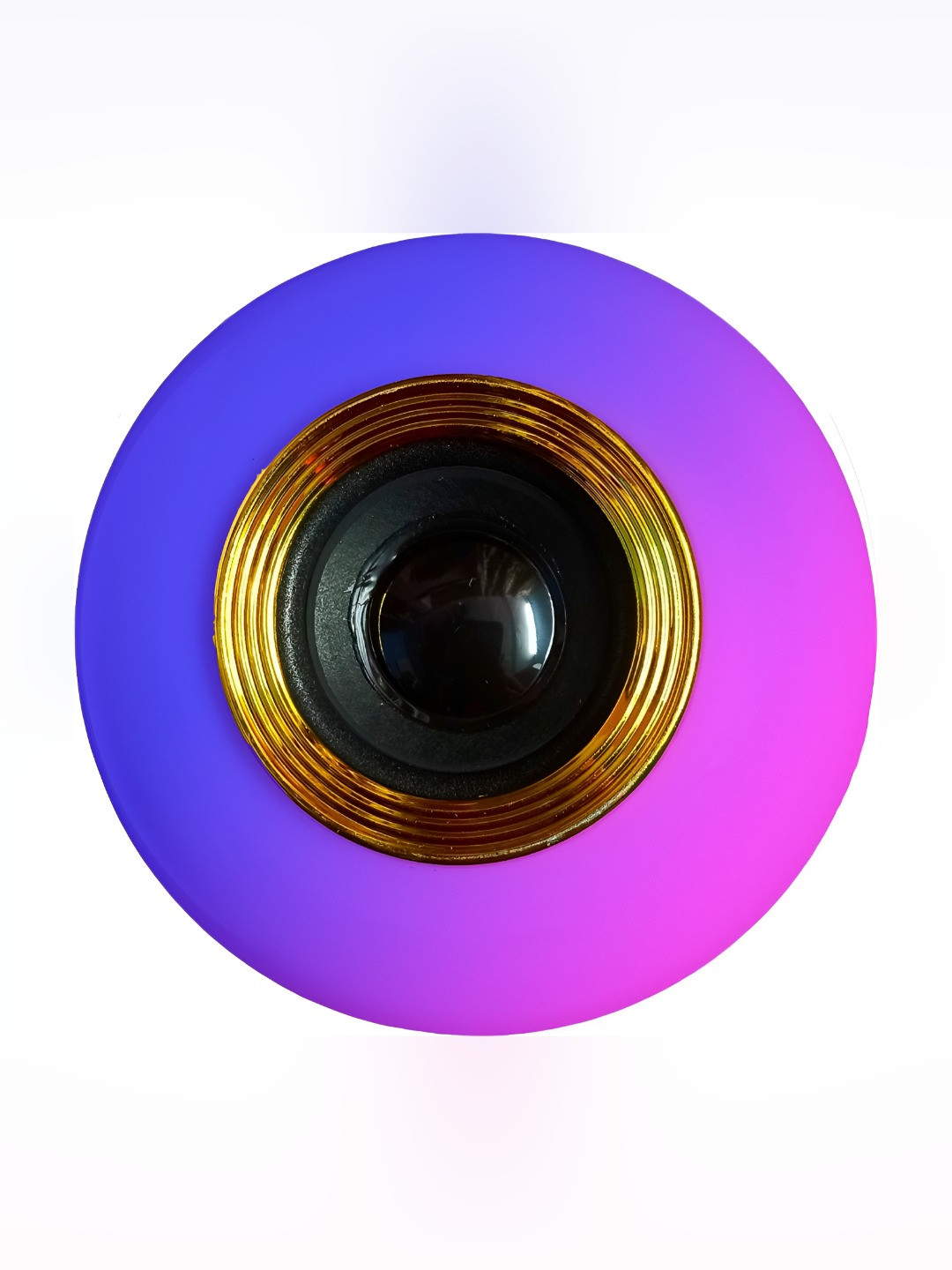 SPARK WORLD White & Gold Toned Bluetooth Speaker LED Smart Light