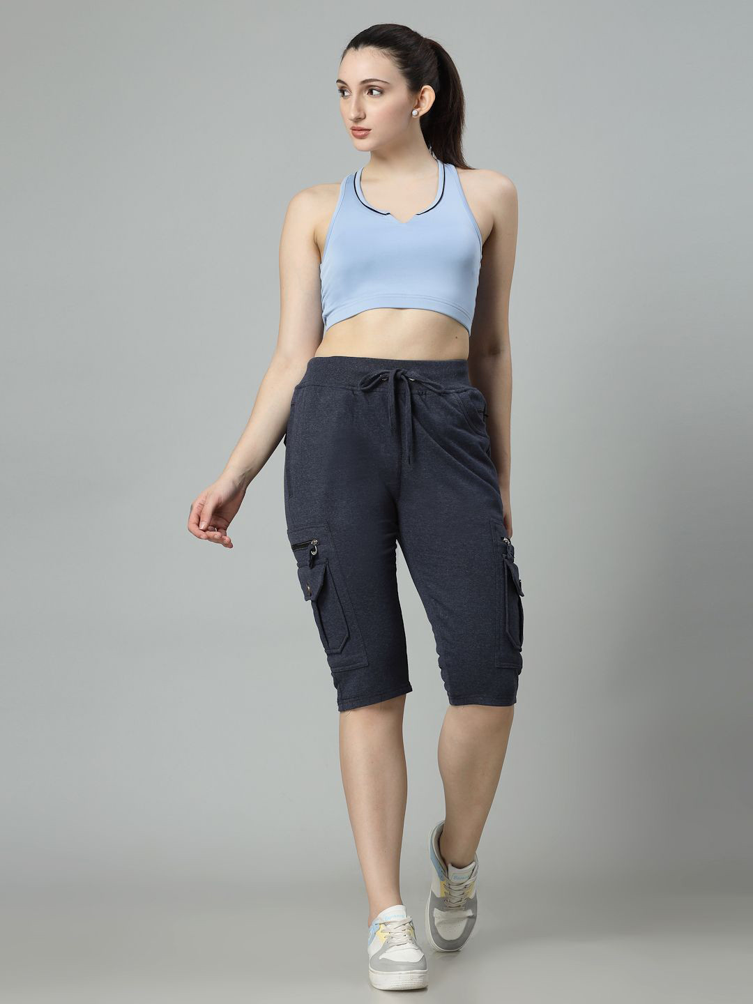 UZARUS Women Cotton Cargo Capris