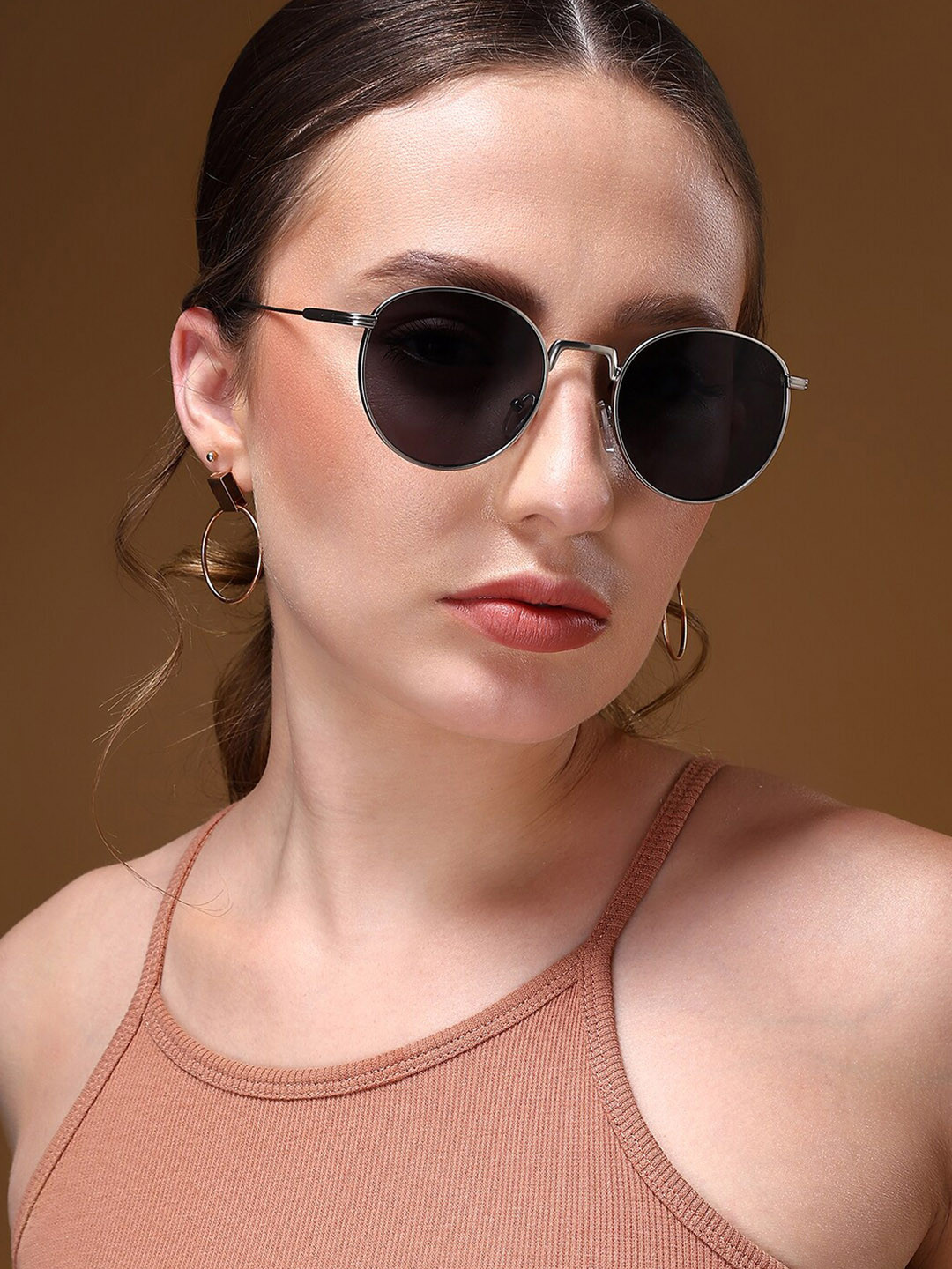 Voyage Women Blue Round Sunglasses UV Protected