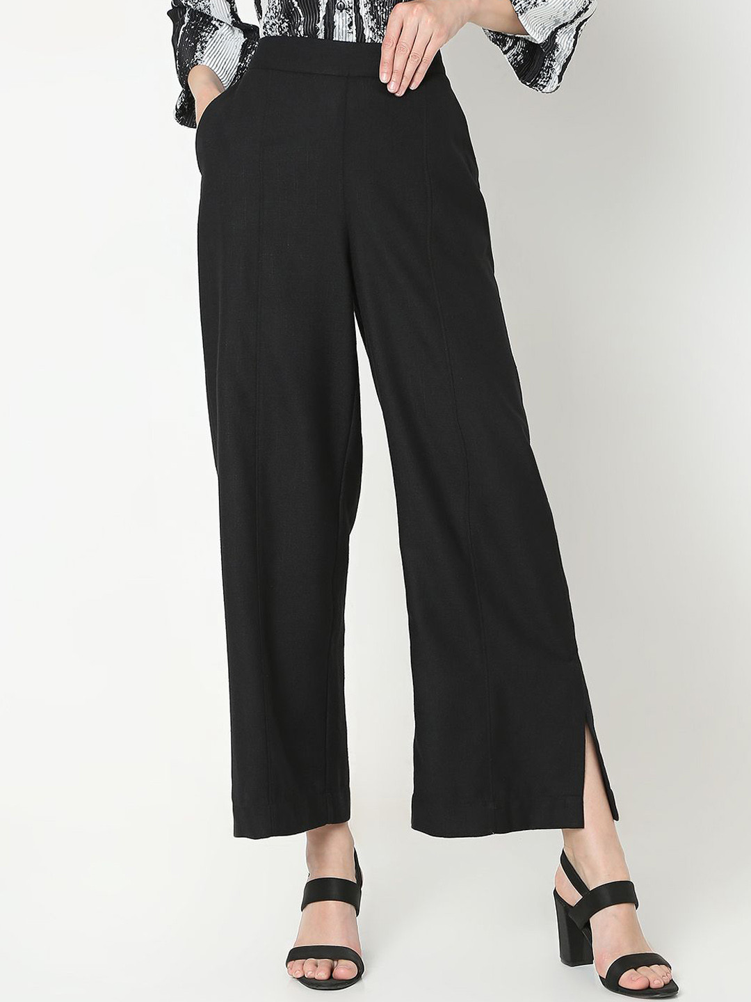 Vero Moda Women Loose Fit High-Rise Chinos Trousers