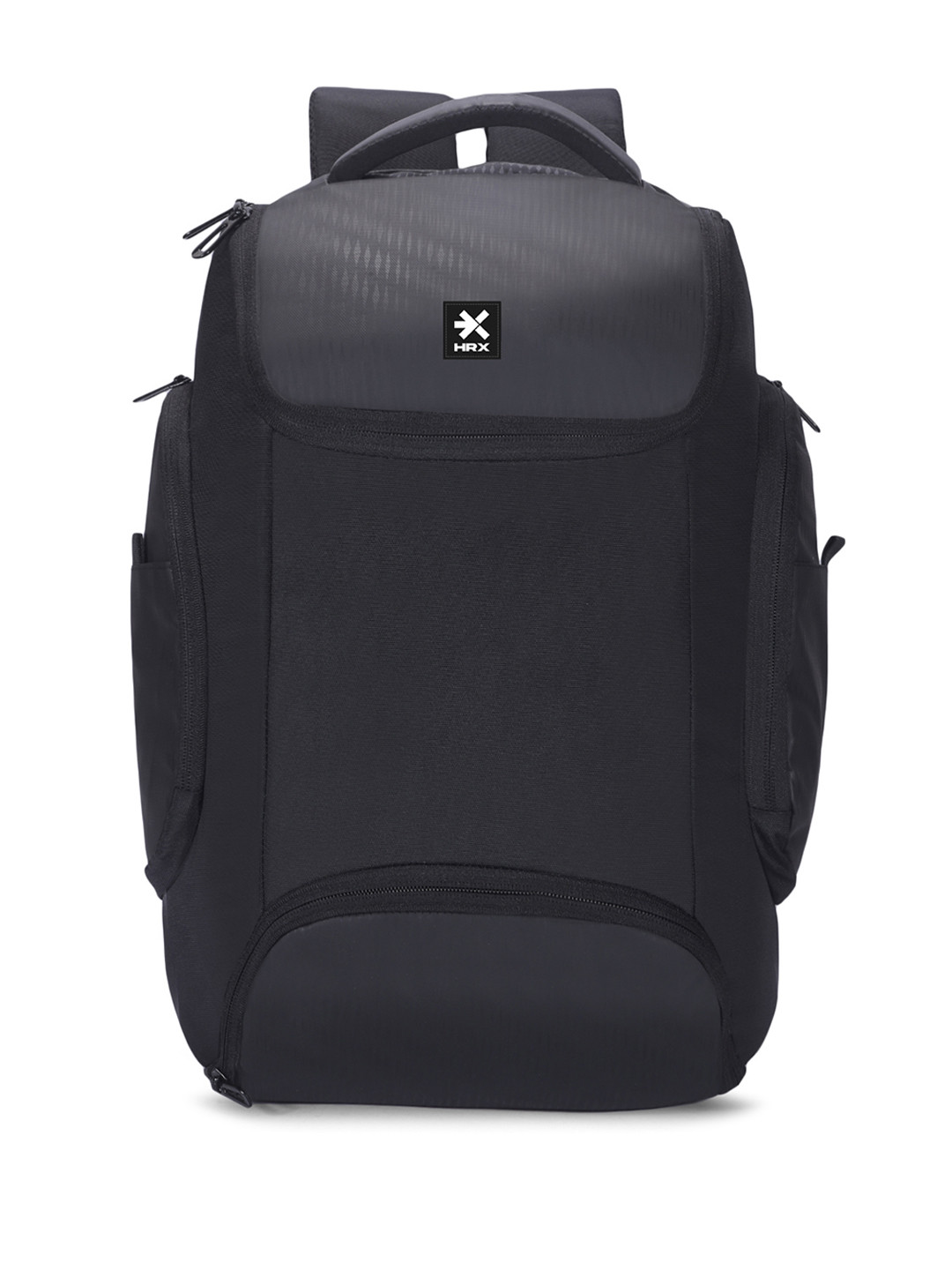 HRX by Hrithik Roshan Unisex Black Backpack with Reflective Strip 40 L
