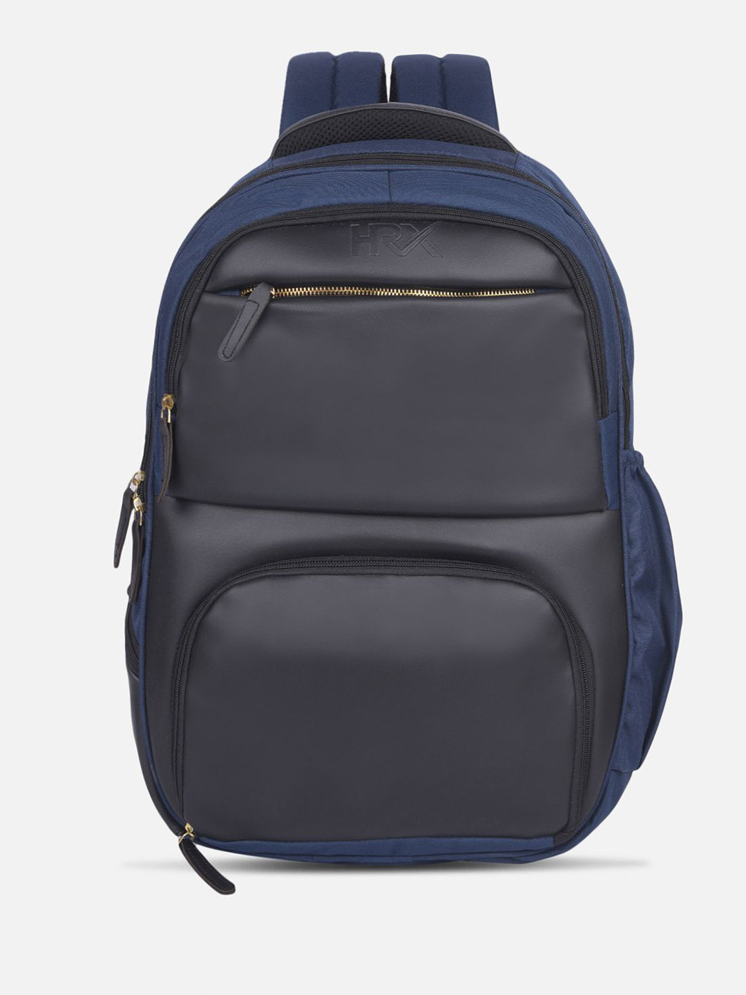 HRX by Hrithik Roshan Unisex Navy Blue Backpack with Rain Cover & Reflective Strip 40 L