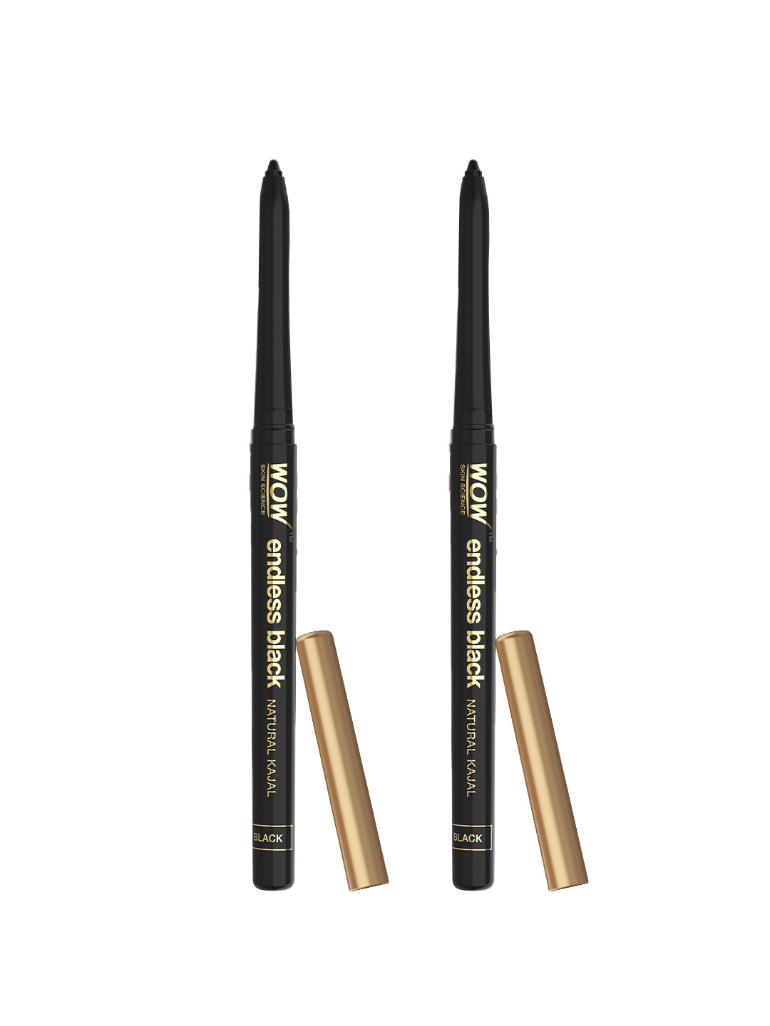 WOW SKIN SCIENCE Set of 4 Endless Black Waterproof Smudge-Proof Kajal with Coffee Extracts